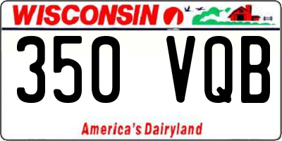 WI license plate 350VQB