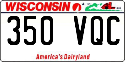 WI license plate 350VQC