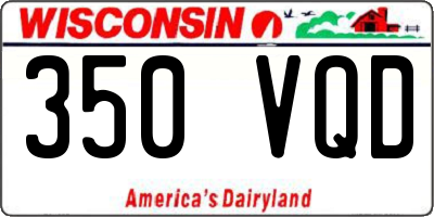 WI license plate 350VQD