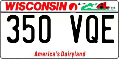 WI license plate 350VQE