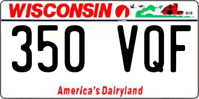 WI license plate 350VQF
