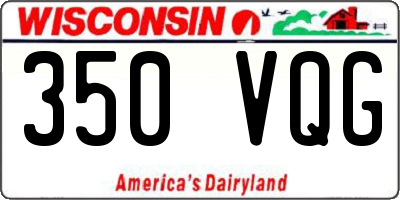 WI license plate 350VQG