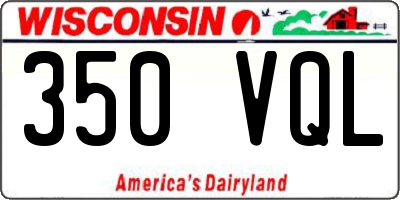WI license plate 350VQL