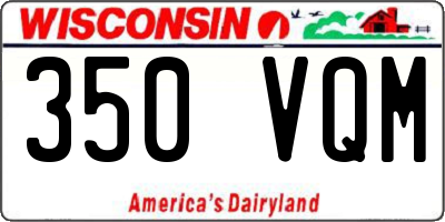 WI license plate 350VQM