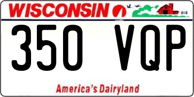 WI license plate 350VQP