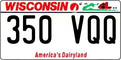 WI license plate 350VQQ