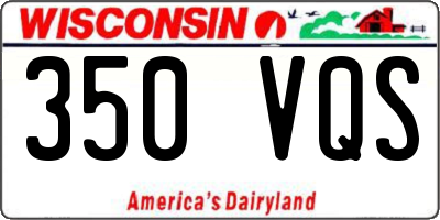 WI license plate 350VQS