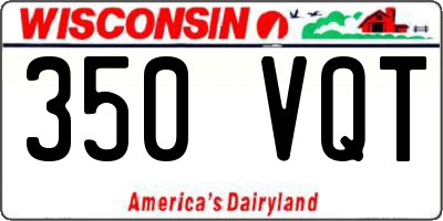 WI license plate 350VQT