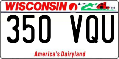 WI license plate 350VQU