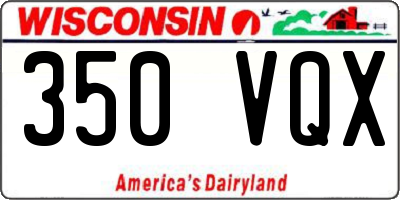 WI license plate 350VQX
