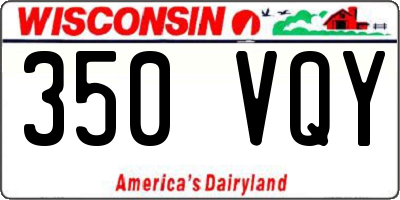WI license plate 350VQY