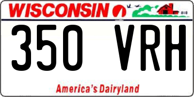 WI license plate 350VRH