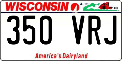 WI license plate 350VRJ