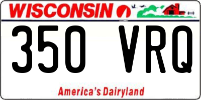 WI license plate 350VRQ