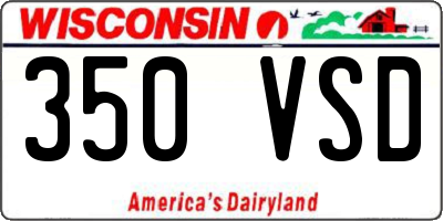 WI license plate 350VSD