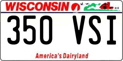 WI license plate 350VSI