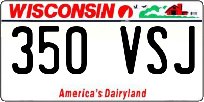 WI license plate 350VSJ