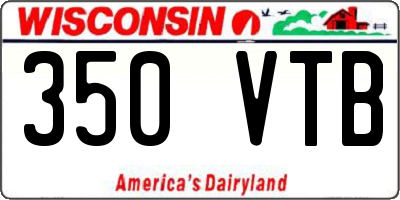 WI license plate 350VTB