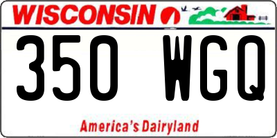 WI license plate 350WGQ