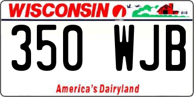 WI license plate 350WJB