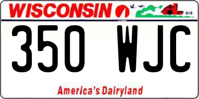 WI license plate 350WJC