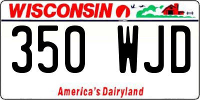 WI license plate 350WJD