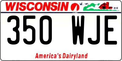 WI license plate 350WJE
