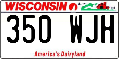 WI license plate 350WJH