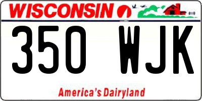WI license plate 350WJK