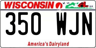 WI license plate 350WJN