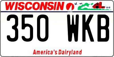 WI license plate 350WKB