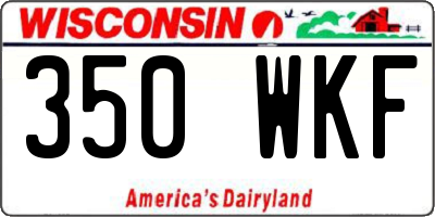 WI license plate 350WKF
