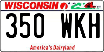 WI license plate 350WKH