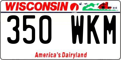 WI license plate 350WKM