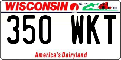 WI license plate 350WKT