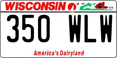 WI license plate 350WLW