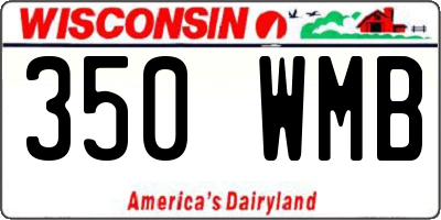 WI license plate 350WMB