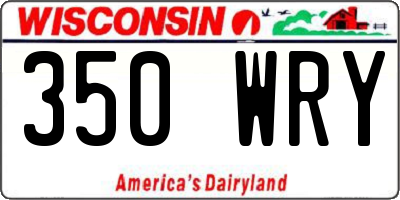 WI license plate 350WRY