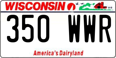 WI license plate 350WWR