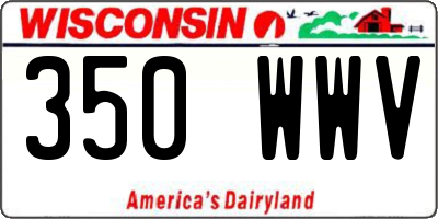 WI license plate 350WWV
