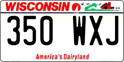 WI license plate 350WXJ