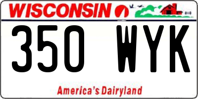 WI license plate 350WYK