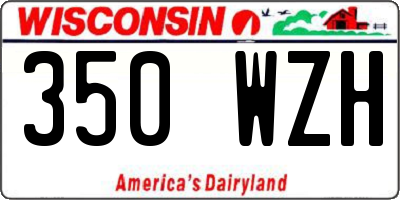 WI license plate 350WZH