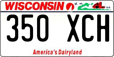 WI license plate 350XCH