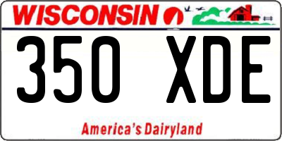 WI license plate 350XDE