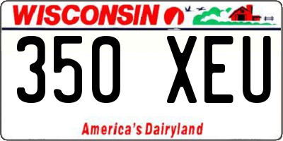WI license plate 350XEU