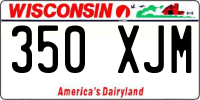 WI license plate 350XJM