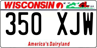 WI license plate 350XJW