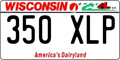 WI license plate 350XLP