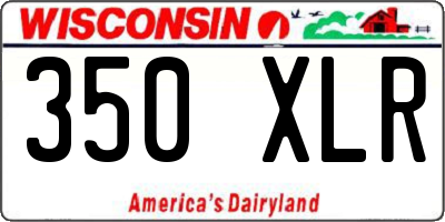 WI license plate 350XLR